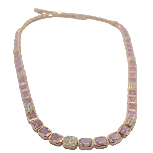 Pink Sapphire Necklace