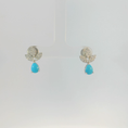 Load image into Gallery viewer, Turquoise and Diamond Drop Earrings
