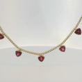 Load image into Gallery viewer, Gold and Rubellite Necklace
