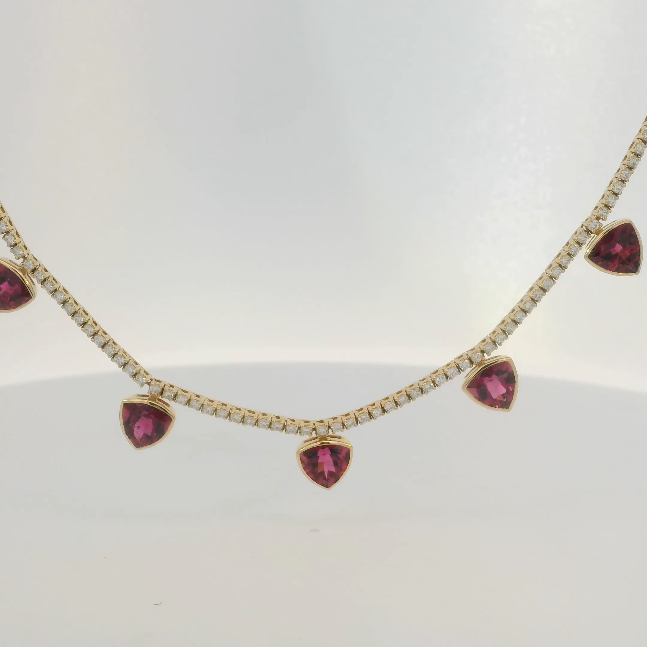 Gold and Rubellite Necklace