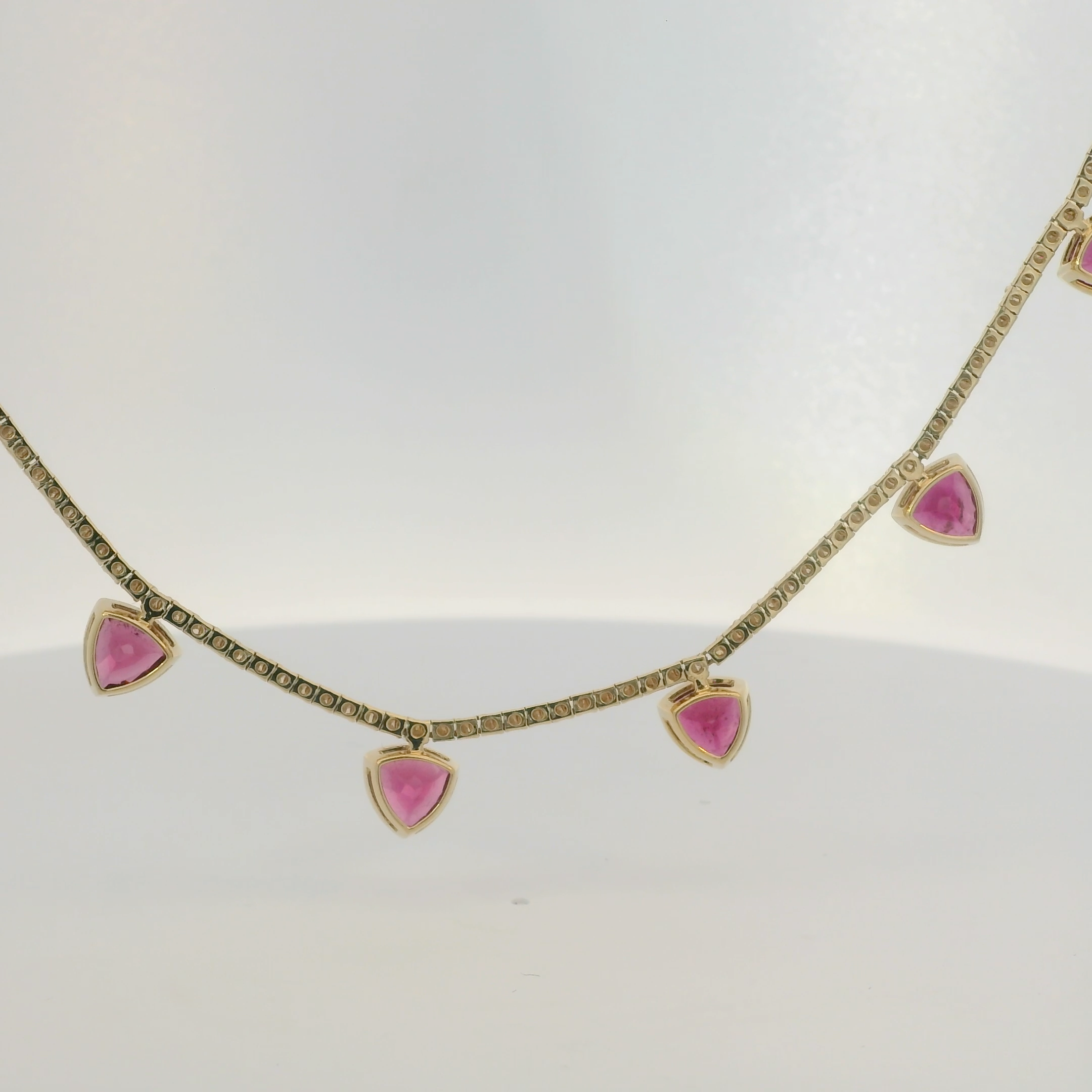 Gold and Rubellite Necklace
