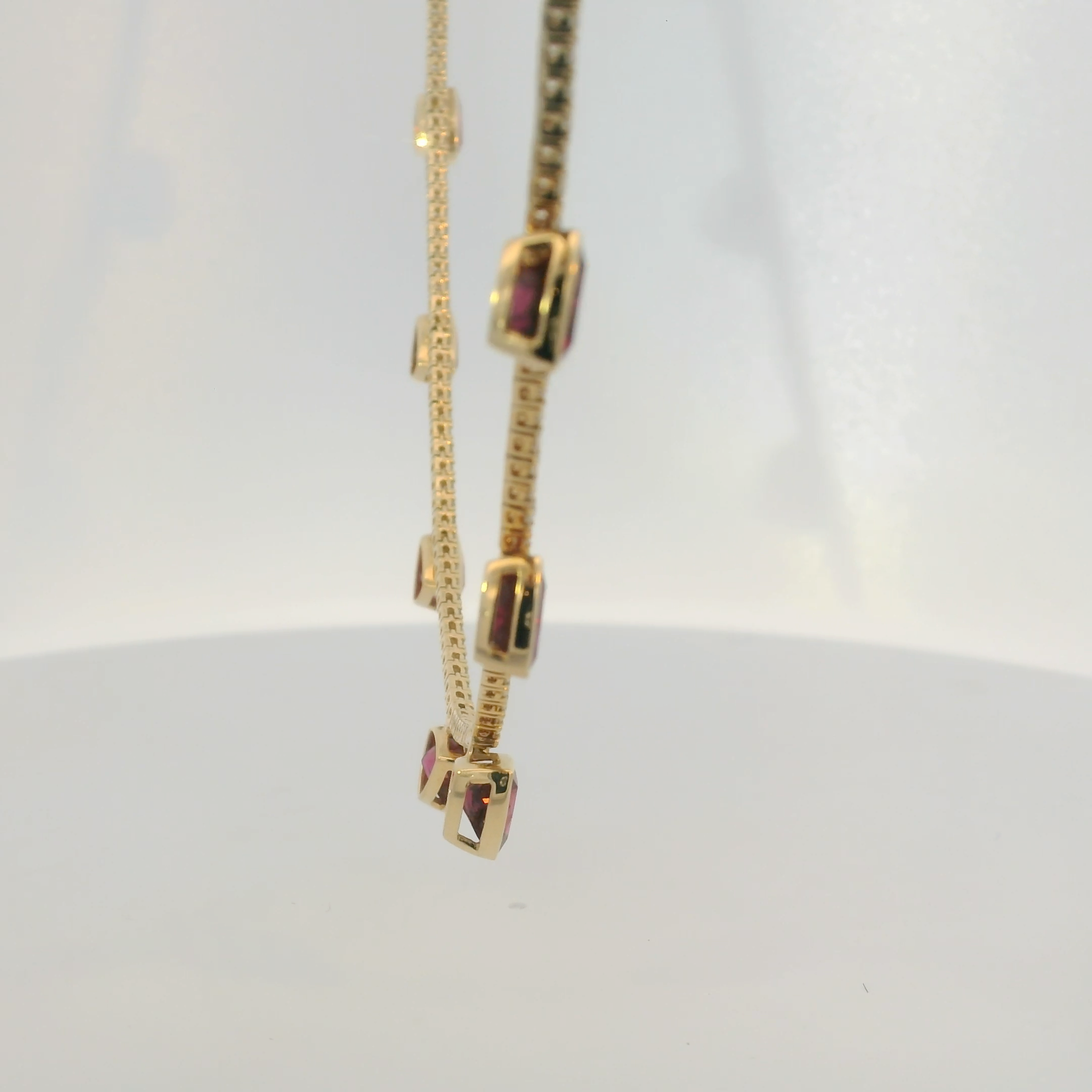 Gold and Rubellite Necklace