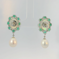 Load image into Gallery viewer, Opal and Emerald Earrings
