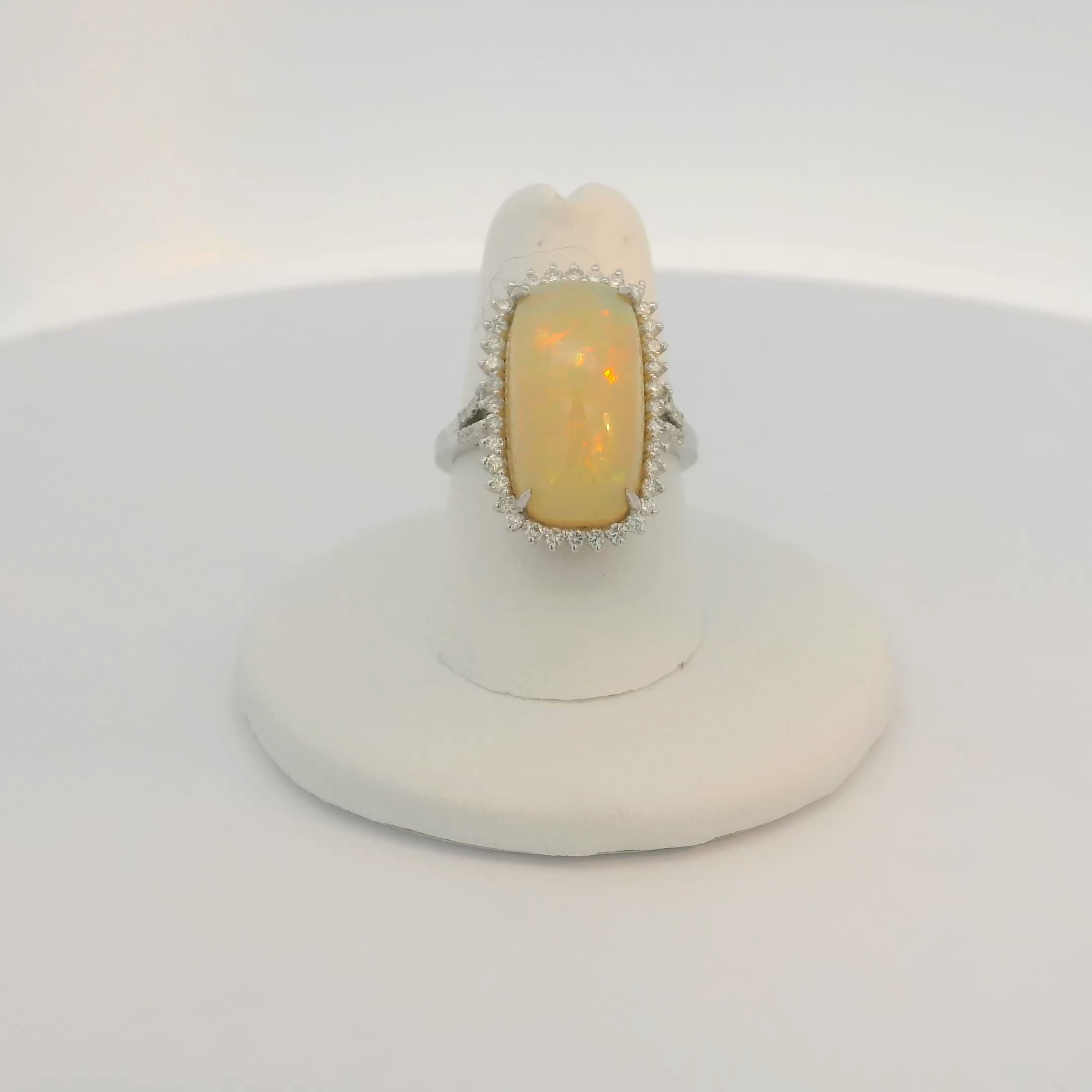 Opal and Diamond Ring