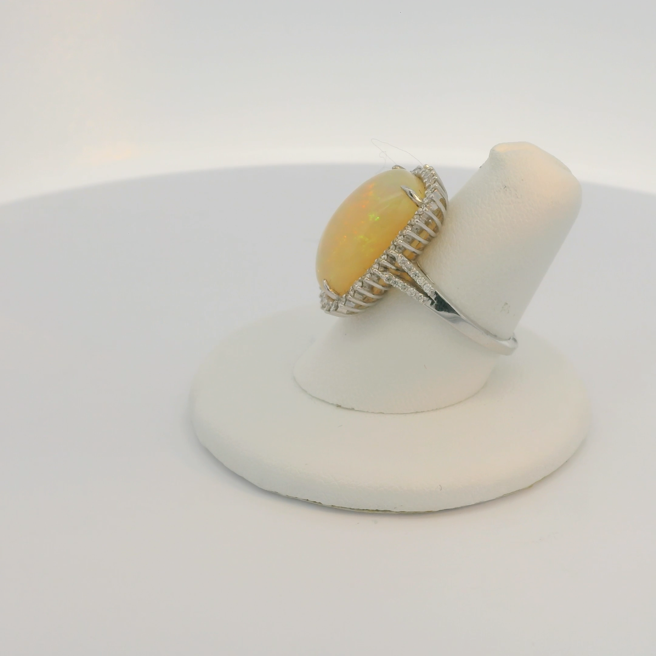Opal and Diamond Ring