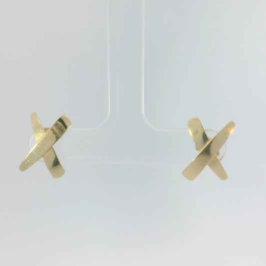 Elegant Gold Cross Earrings