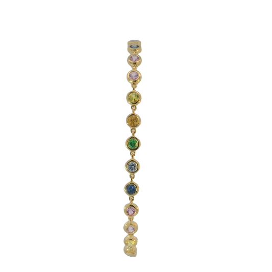 Bezel Set Colorful Sapphire Bracelet