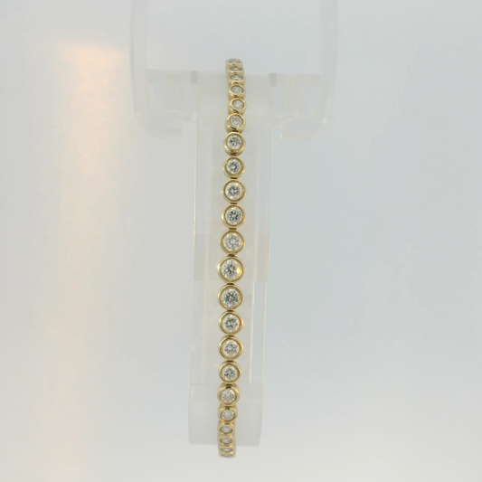 Bezel Set Gold Diamond & Bracelet