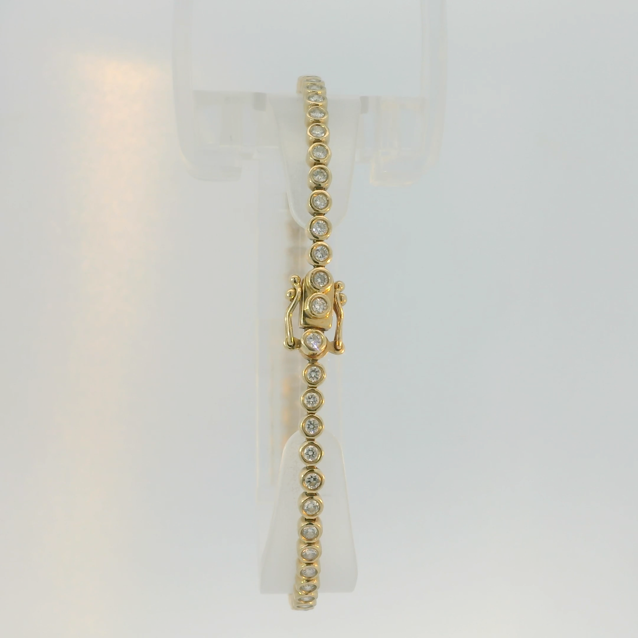 Bezel Set Gold Diamond & Bracelet
