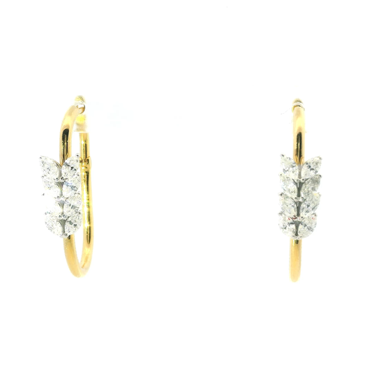 Marquies Diamond Gold Hoop Earrings