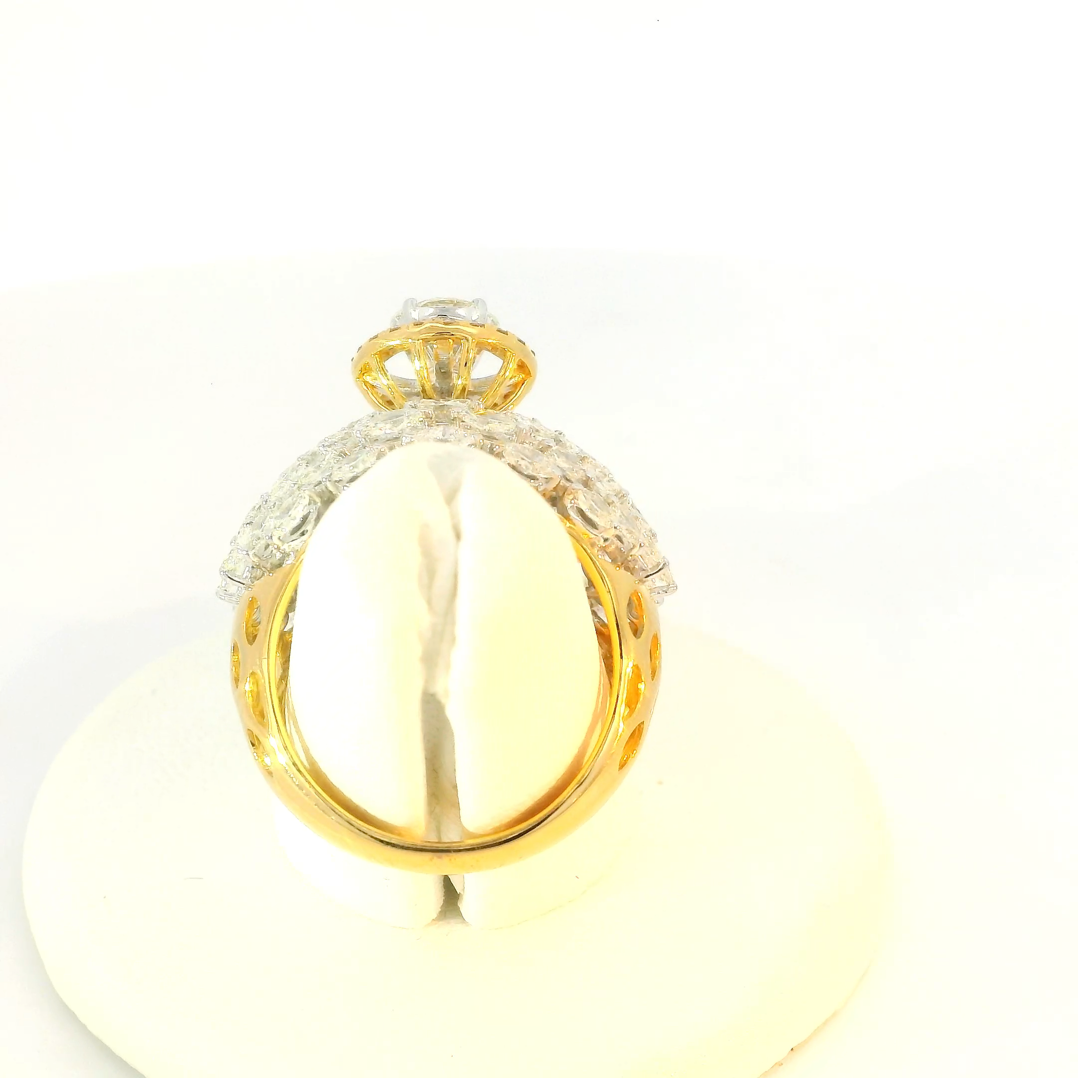 Marquise Studded Diamond Ring