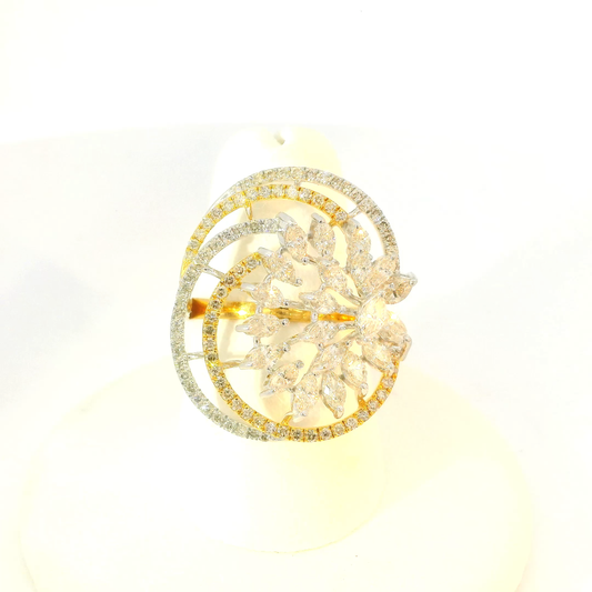 Diamond Floral Design Ring