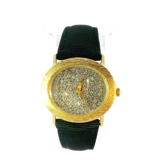 18K Yellow Gold Diamond Dial Piguet Watch