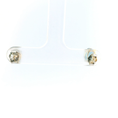 Load image into Gallery viewer, Gold Stud Earrings with Oval BlueTopaz Cabochons
