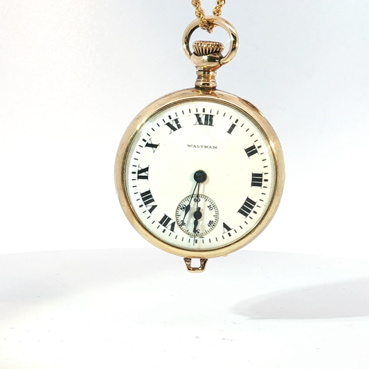 Vintage Waltham Yellow Gold Pendant Watch