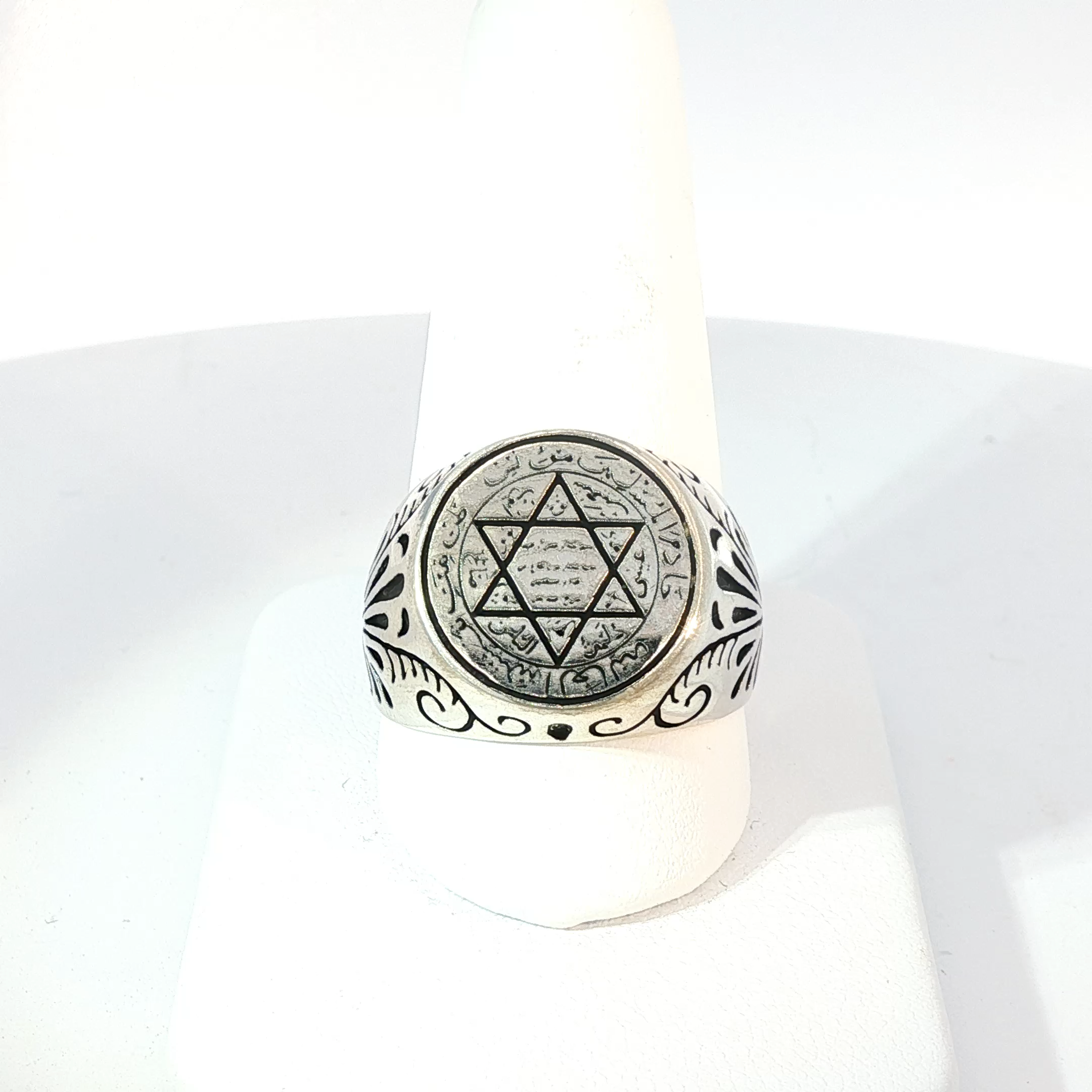 Sterling Silver Signet Ring with Arabic Calligraphy