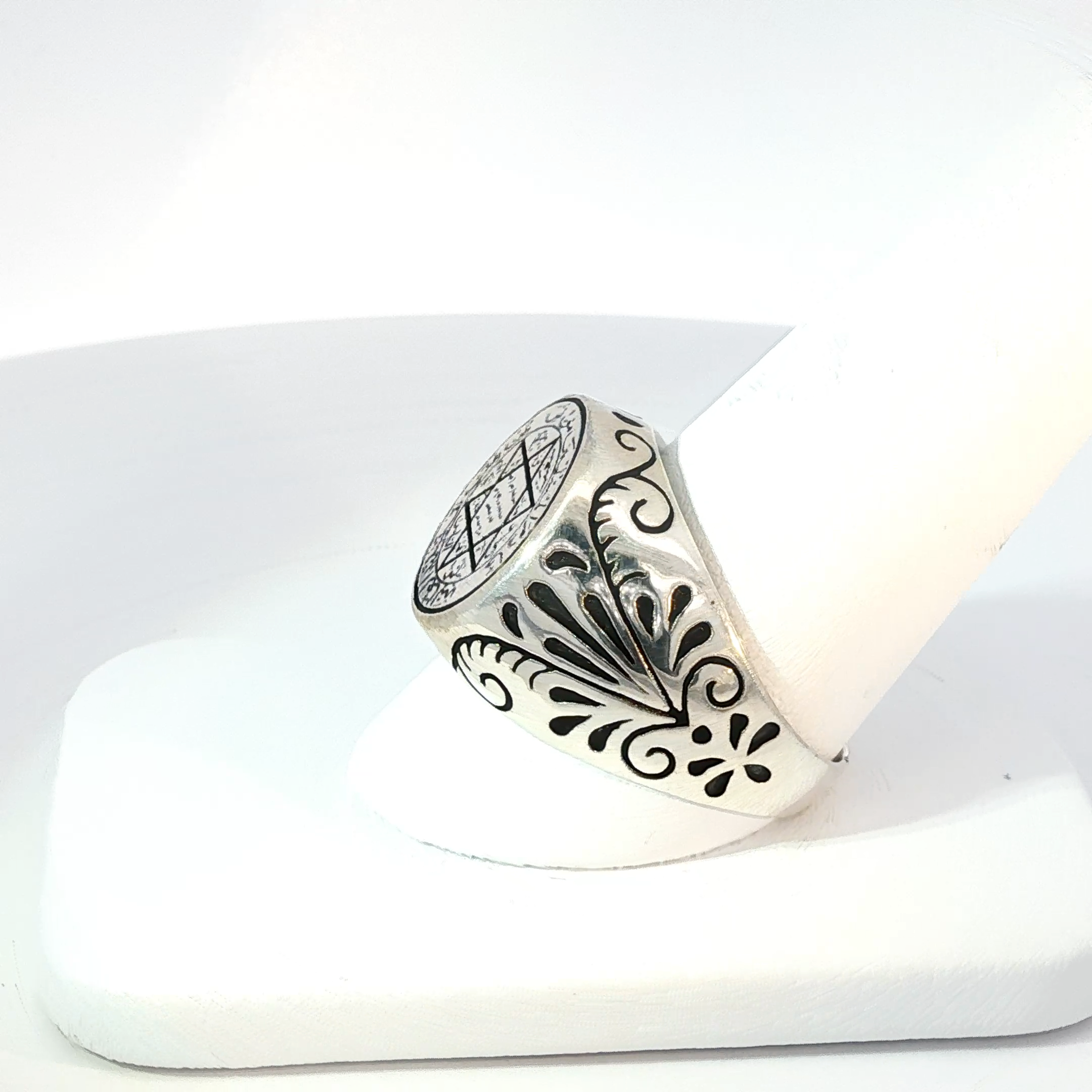 Sterling Silver Signet Ring with Arabic Calligraphy