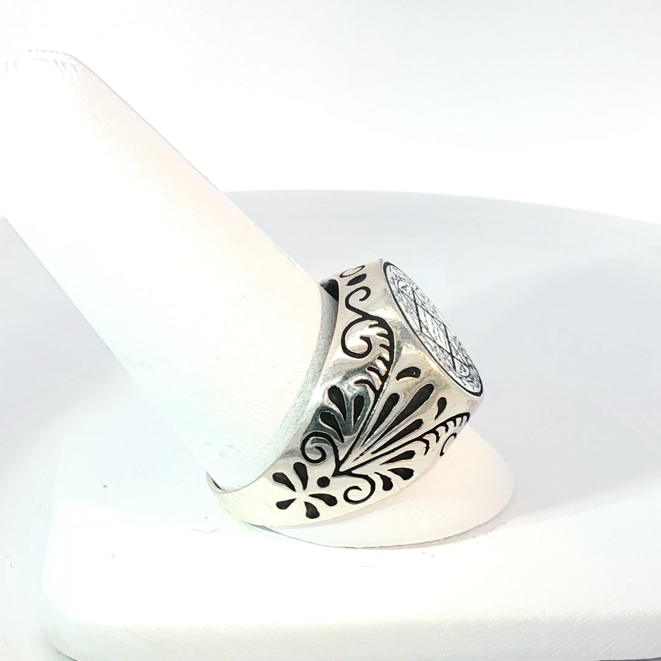 Sterling Silver Signet Ring with Arabic Calligraphy