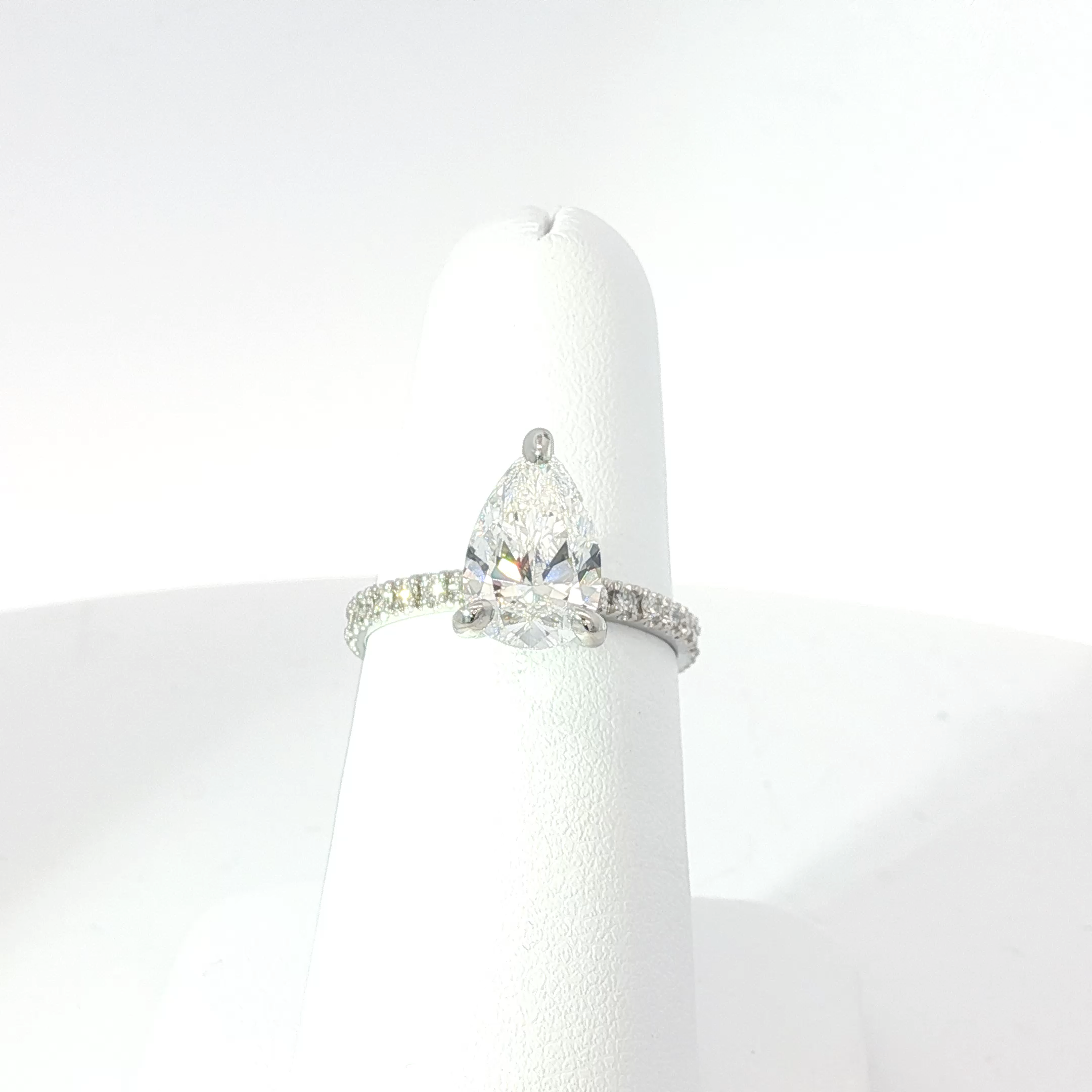 Pear-Shaped Brilliant Cut Diamond Engagement Ring