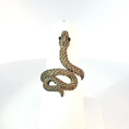 Load image into Gallery viewer, Edgy Serpent Band Ring in Yellow Gold Finish
