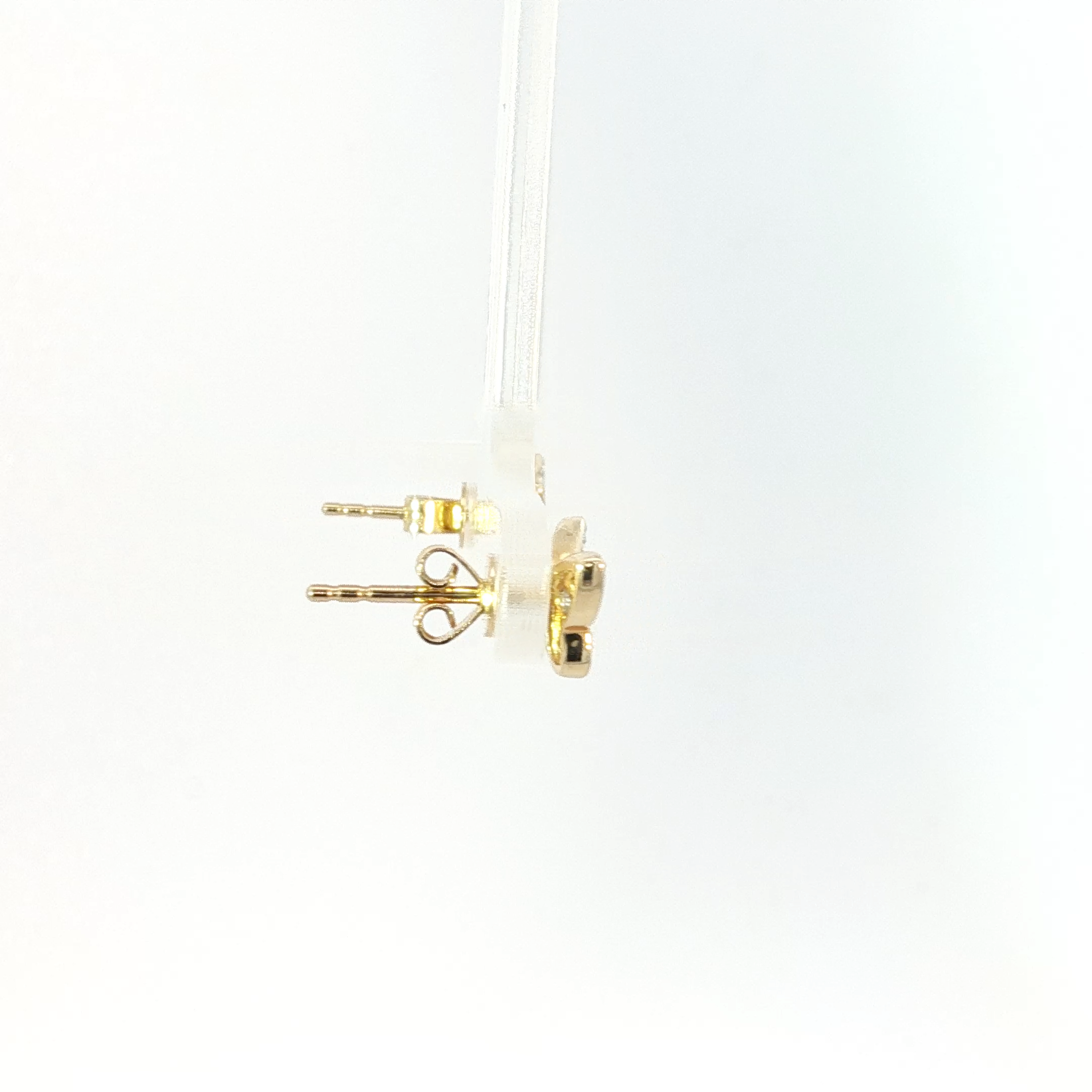 Yellow Gold Diamond Butterfly Stud Earrings