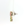 Load image into Gallery viewer, Yellow Gold Drop Earrings with Pear-Shaped Peridot & Rectangle Pink tourmalines

