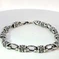 Load image into Gallery viewer, Sterling Silver Chain Bracelet with Engraved Details
