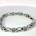Load image into Gallery viewer, Sterling Silver Chain Bracelet with Engraved Details
