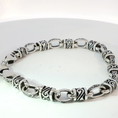 Load image into Gallery viewer, Sterling Silver Chain Bracelet with Engraved Details
