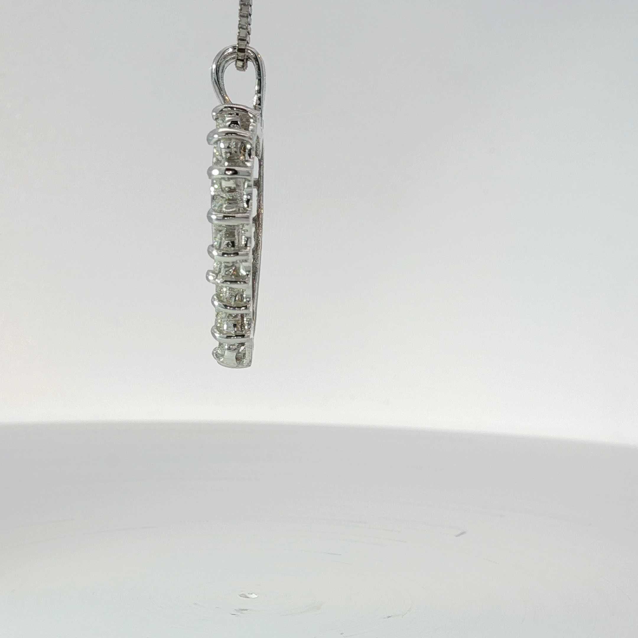 Silver & CZ Heart Pendant