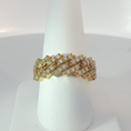 Load image into Gallery viewer, Yellow Gold CubanLink Ring with Round Diamonds

