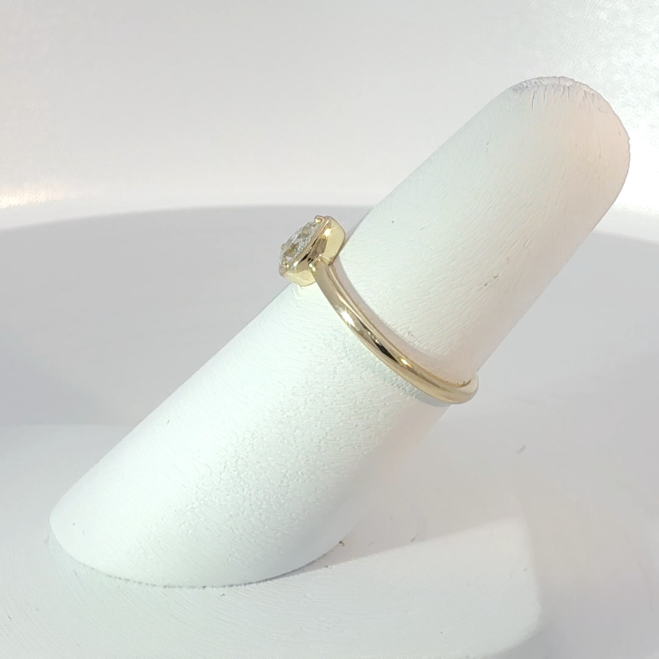 Pear Cut Diamond Solitaire Ring in Yellow Gold