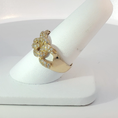Load image into Gallery viewer, Yellow Gold CurbLink Ring Adorned with Diamonds
