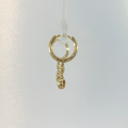 Load image into Gallery viewer, Yellow Gold Dangle Earrings with Round Brilliant Diamonds
