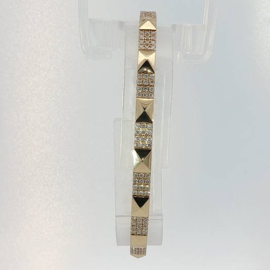 Diamond Accent Yellow Gold Bangle Bracelet