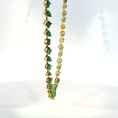 Load image into Gallery viewer, Yellow Gold Chain Necklace with Square Emeralds ( Columbian)
