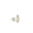 Load image into Gallery viewer, White Gold Stud Earrings with Diamond Cluster Design
