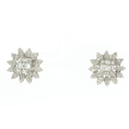 Load image into Gallery viewer, White Gold Stud Earrings with Round Diamonds
