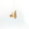 Load image into Gallery viewer, Yellow Gold Floral Diamond Stud Earrings

