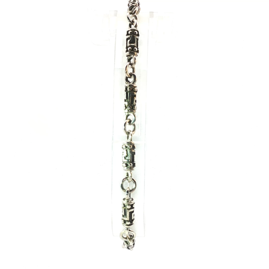 Sterling Silver Engraved Chain Bracelet