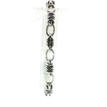 Load image into Gallery viewer, Elegant Silver Chain Link Bracelet with Decorated Barrel Beads
