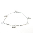 Load image into Gallery viewer, Silver Charm Anklet with Crystal and Seashell Accents
