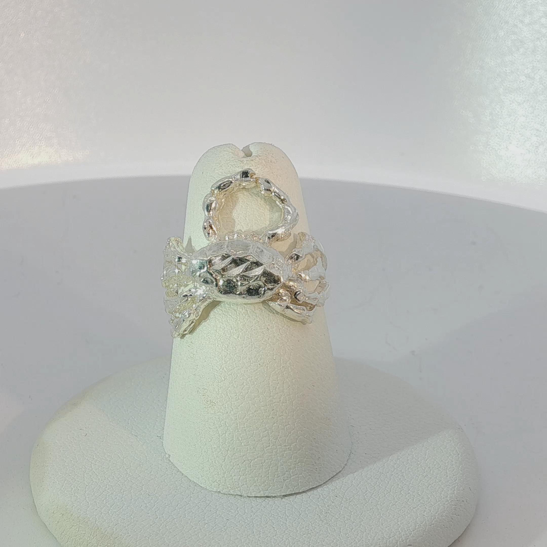 Sterling Silver Crab Design Cocktail Ring