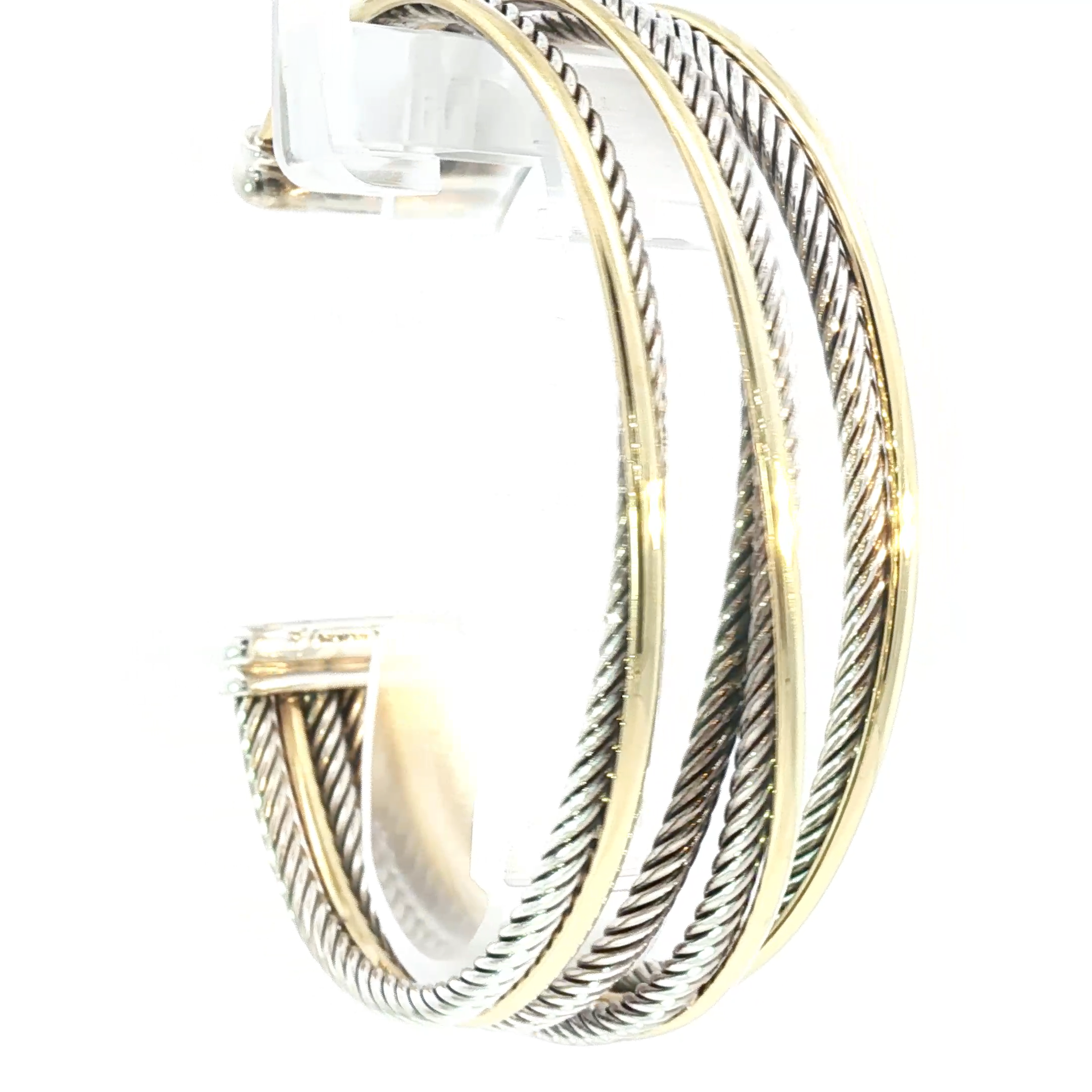 David Yurman Yellow Gold & Silver Bangle