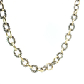 Load image into Gallery viewer, David Yurman Silver & Yellow Gold Interwoven Link Necklace
