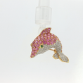 Load image into Gallery viewer, Dolphin Brooch with Round Cabochon Emerald
