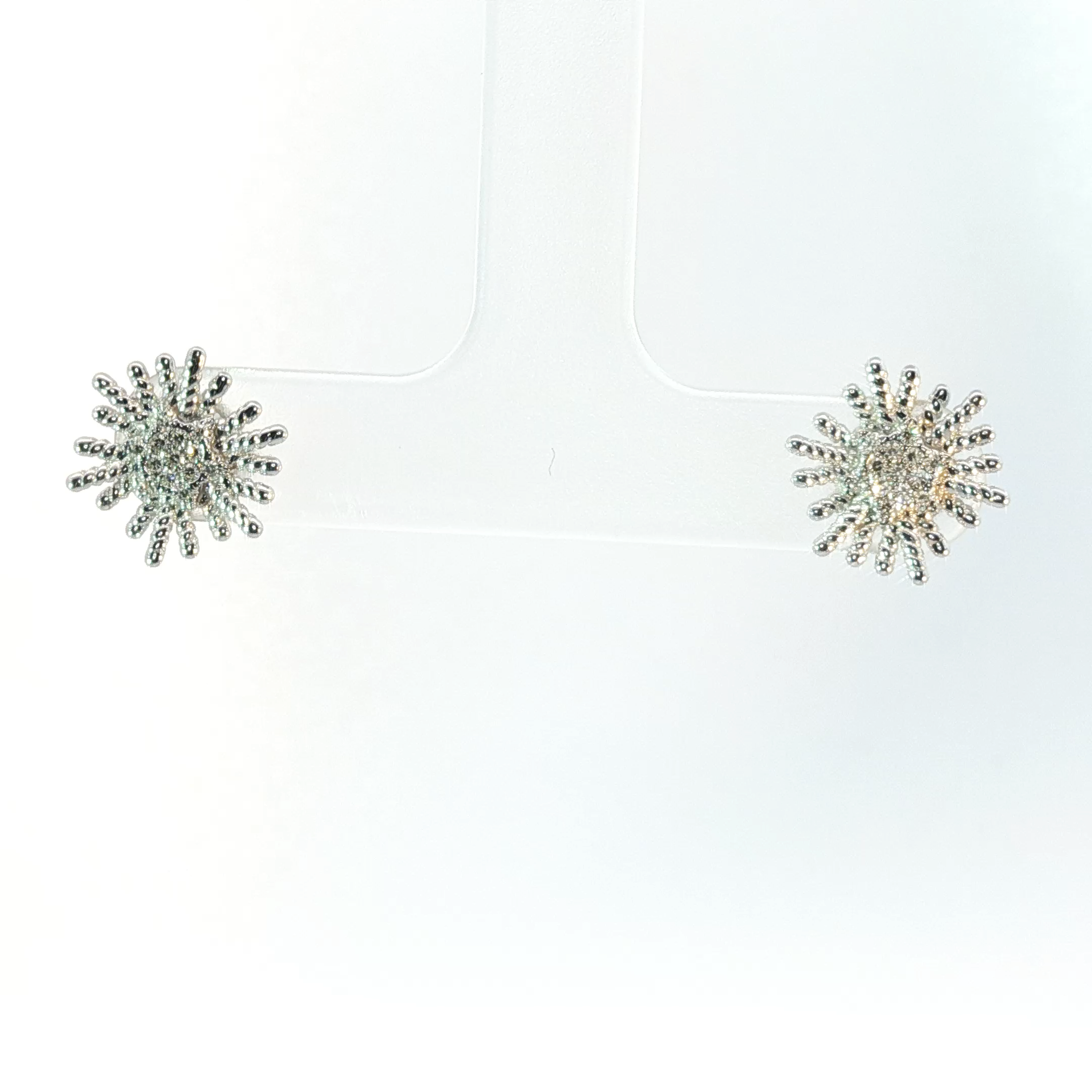 Diamond Stud Earrings in White Gold