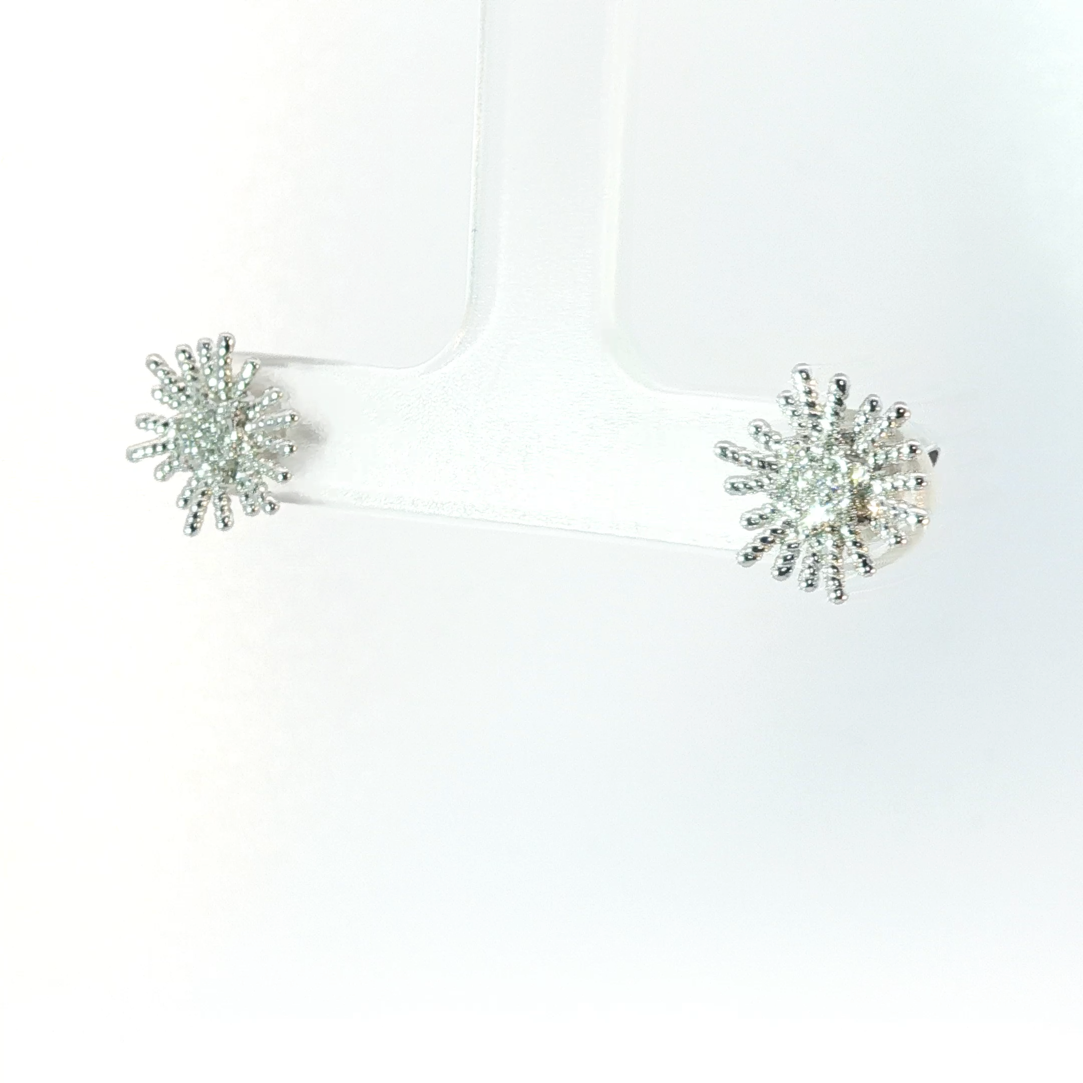 Diamond Stud Earrings in White Gold