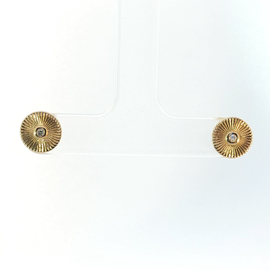 Stud Earrings with Round Brilliant Cut Diamond