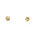 Load image into Gallery viewer, Yellow Gold Stud Earrings with Round Turquoise Cabochons
